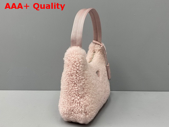 Prada Re Edition 2000 Shearling Mini Bag in Pink Replica