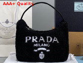 Prada Re Edition 2000 Terry Mini Bag Black and White Replica