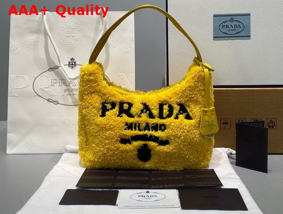 Prada Re Edition 2000 Terry Mini Bag Yellow and Black Replica