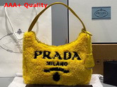 Prada Re Edition 2000 Terry Mini Bag Yellow and Black Replica