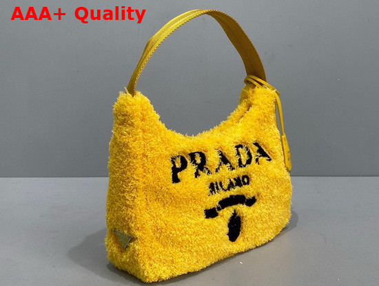 Prada Re Edition 2000 Terry Mini Bag Yellow and Black Replica