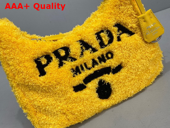 Prada Re Edition 2000 Terry Mini Bag Yellow and Black Replica