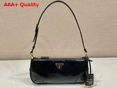 Prada Re Edition 2002 Small Leather Shoulder Bag in Black 1BC201 Replica