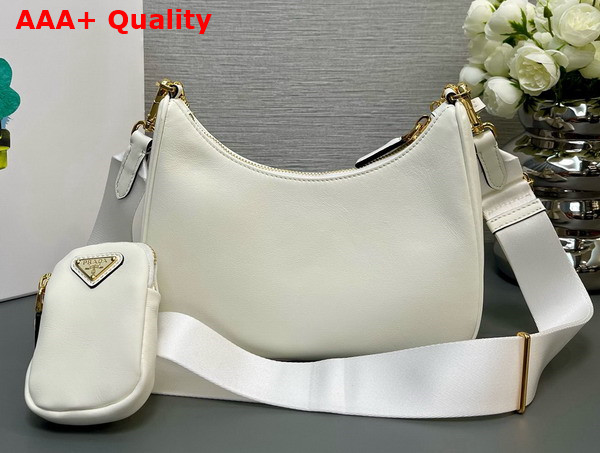 Prada Re Edition 2005 Leather Bag in White 1BH204 Replica