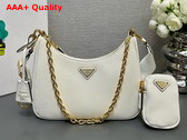 Prada Re Edition 2005 Leather Bag in White 1BH204 Replica