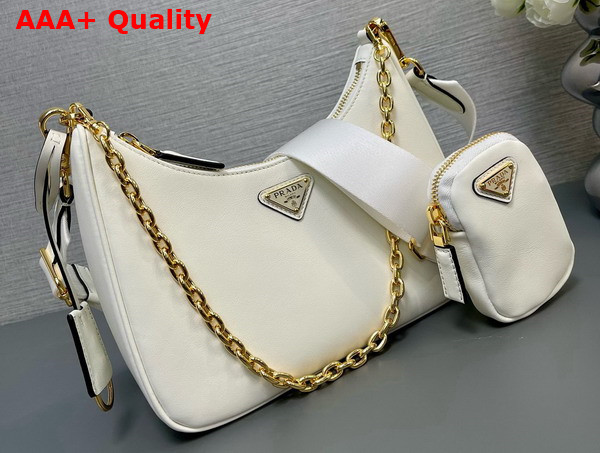 Prada Re Edition 2005 Leather Bag in White 1BH204 Replica