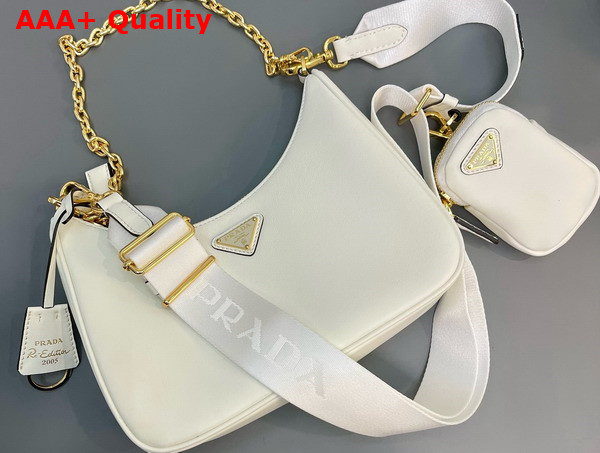 Prada Re Edition 2005 Leather Bag in White 1BH204 Replica