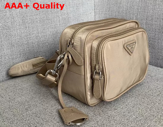 Prada Re Edition 2005 Nylon Shoulder Bag Beige Nylon and Saffiano Leather Replica