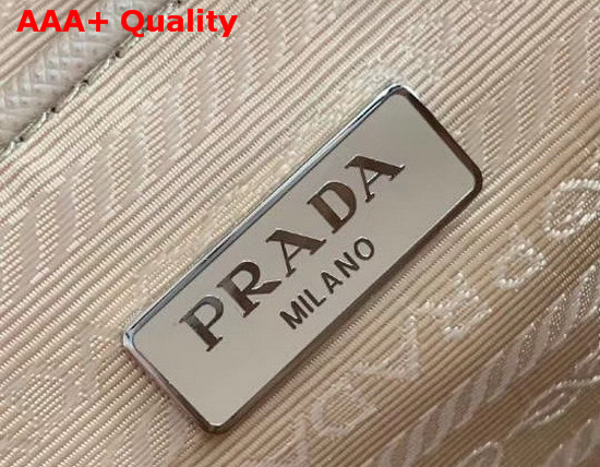 Prada Re Edition 2005 Nylon Shoulder Bag Beige Nylon and Saffiano Leather Replica