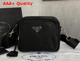 Prada Re Edition 2005 Nylon Shoulder Bag Black Nylon and Saffiano Leather Replica