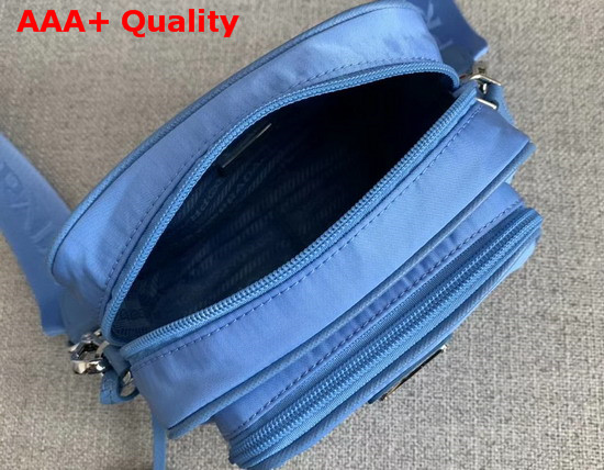 Prada Re Edition 2005 Nylon Shoulder Bag Blue Nylon and Saffiano Leather Replica