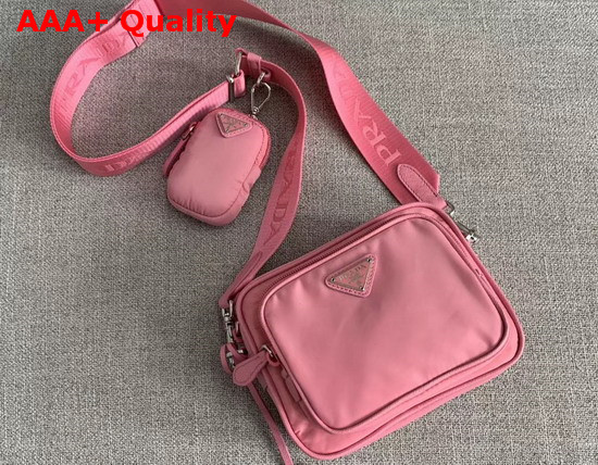 Prada Re Edition 2005 Nylon Shoulder Bag Pink Nylon and Saffiano Leather Replica