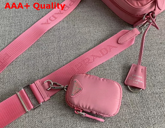 Prada Re Edition 2005 Nylon Shoulder Bag Pink Nylon and Saffiano Leather Replica