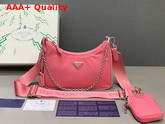 Prada Re Edition 2005 Nylon Shoulder Bag in Begonia Pink Replica