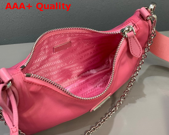 Prada Re Edition 2005 Nylon Shoulder Bag in Begonia Pink Replica