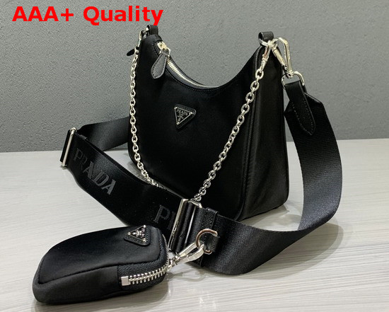 Prada Re Edition 2005 Nylon Shoulder Bag in Black Replica