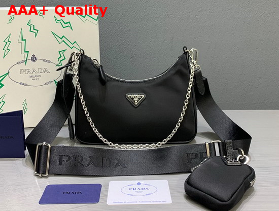 Prada Re Edition 2005 Nylon Shoulder Bag in Black Replica