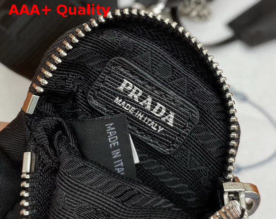 Prada Re Edition 2005 Nylon Shoulder Bag in Black with Embroidered Charms Replica