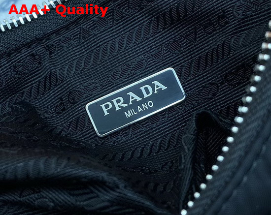 Prada Re Edition 2005 Nylon Shoulder Bag in Black with Embroidered Charms Replica