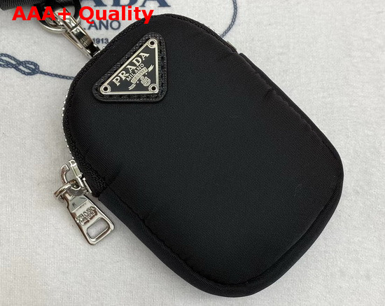 Prada Re Edition 2005 Nylon Shoulder Bag in Black with Embroidered Charms Replica