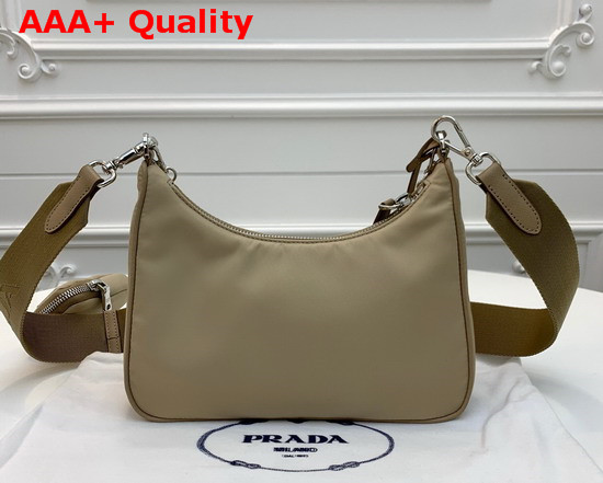 Prada Re Edition 2005 Nylon Shoulder Bag in Cameo Beige Replica