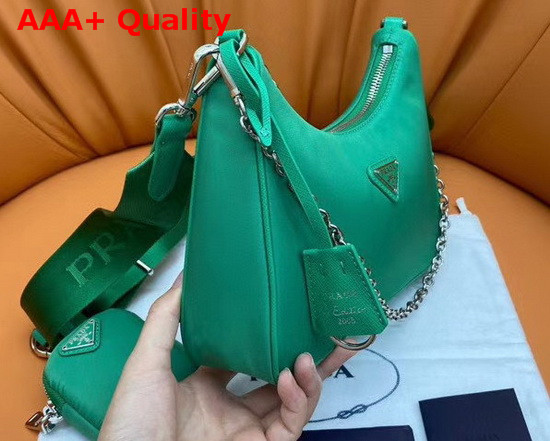 Prada Re Edition 2005 Nylon Shoulder Bag in Green Replica