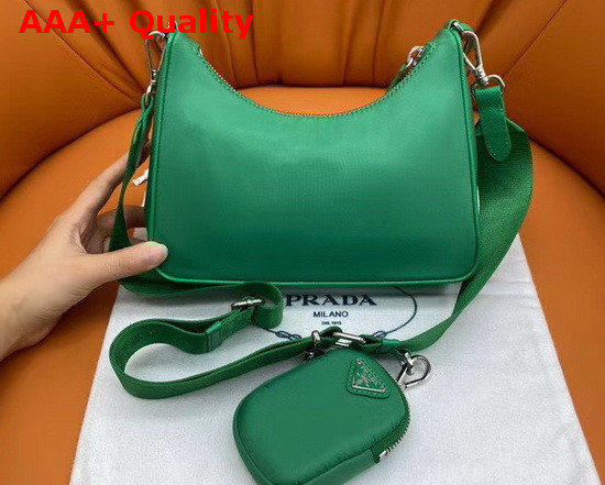 Prada Re Edition 2005 Nylon Shoulder Bag in Green Replica