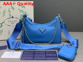 Prada Re Edition 2005 Nylon Shoulder Bag in Periwinkle Blue Replica