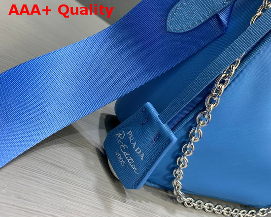 Prada Re Edition 2005 Nylon Shoulder Bag in Periwinkle Blue Replica