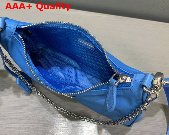 Prada Re Edition 2005 Nylon Shoulder Bag in Periwinkle Blue Replica