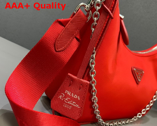 Prada Re Edition 2005 Nylon Shoulder Bag in Red Replica