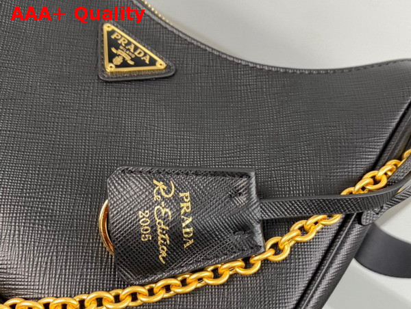 Prada Re Edition 2005 Saffiano Leather Bag in Black 1BH204 Replica