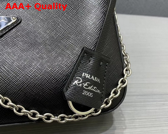 Prada Re Edition 2005 Saffiano Leather Bag in Black Replica