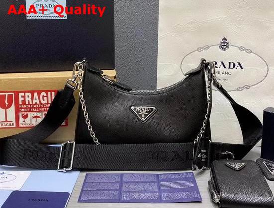 Prada Re Edition 2005 Saffiano Leather Bag in Black Replica