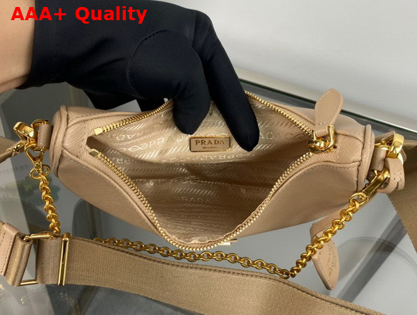 Prada Re Edition 2005 Saffiano Leather Bag in Cameo Beige 1BH204 Replica