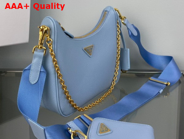 Prada Re Edition 2005 Saffiano Leather Bag in Pale Blue 1BH204 Replica