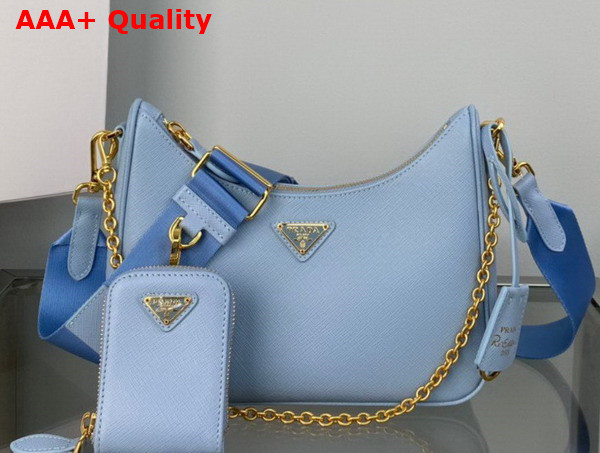 Prada Re Edition 2005 Saffiano Leather Bag in Pale Blue 1BH204 Replica