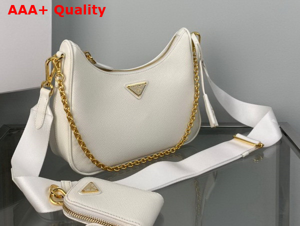 Prada Re Edition 2005 Saffiano Leather Bag in White 1BH204 Replica