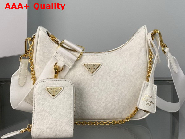 Prada Re Edition 2005 Saffiano Leather Bag in White 1BH204 Replica