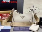 Prada Re Edition 2005 Saffiano Leather Bag in White Replica