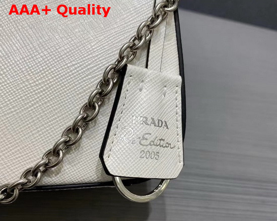 Prada Re Edition 2005 Saffiano Leather Bag in White Replica