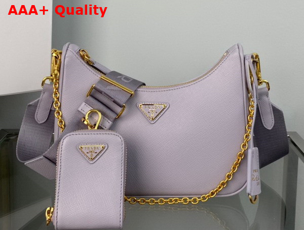 Prada Re Edition 2005 Saffiano Leather Bag in Wisteria 1BH204 Replica