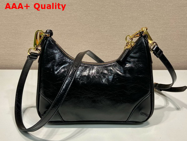 Prada Re Edition Leather Mini Bag in Black 1BC204 Replica