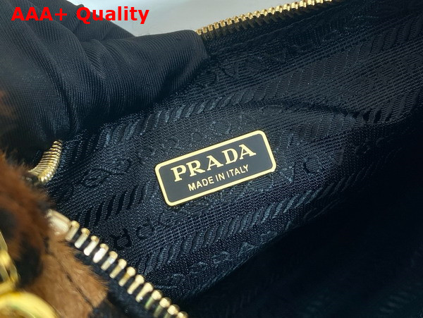 Prada Re Edition Printed Leather Mini Bag in Honey 1BC204 Replica