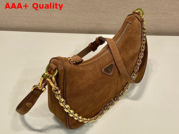 Prada Re Edition Suede Mini Bag Cocoa Brown 1BC204 Replica