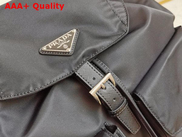 Prada Re Nylon Medium Backpack with Pouch in Black 1BZ811 Replica