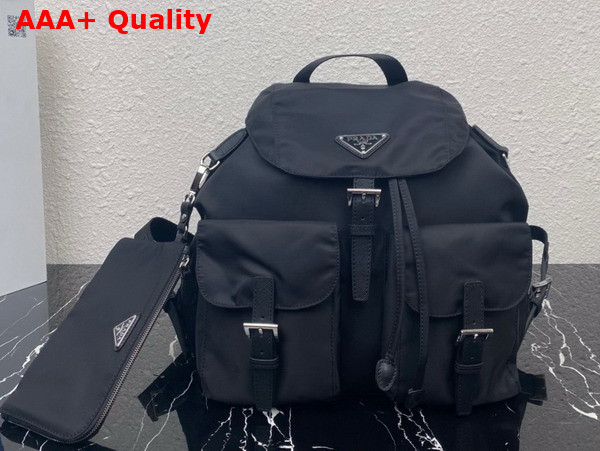 Prada Re Nylon Medium Backpack with Pouch in Blue 1BZ811 Replica