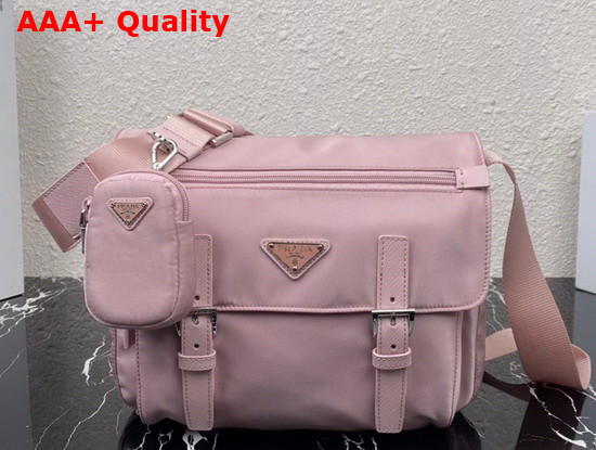 Prada Re Nylon Shoulder Bag Alabaster Pink 1BD953 Replica