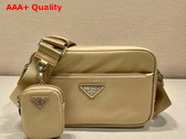 Prada Re Nylon Shoulder Bag in Beige 1BC167 Replica