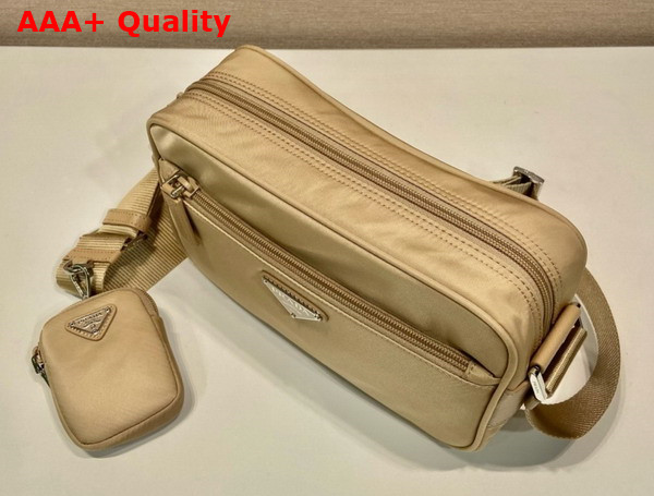 Prada Re Nylon Shoulder Bag in Beige 1BC167 Replica